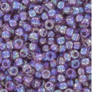 Toho seed beads 8/0 round Transparent-Rainbow Lt Amethyst - TR-08-166